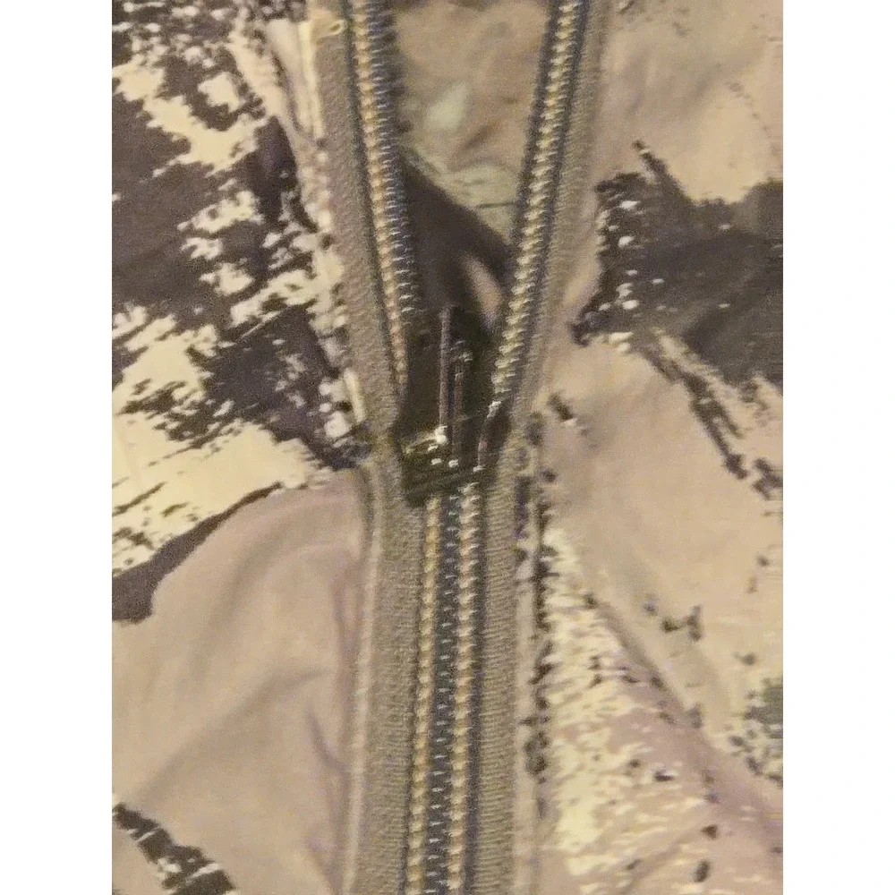 GERRY Reversible Puffer Vest Women's Large L Gray Black Abstract Hooded Packable